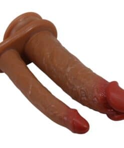 Alternative view of PRETTY LOVE - GORAN DOBLE DILDO REALÍSTICO NATURAL MULATO