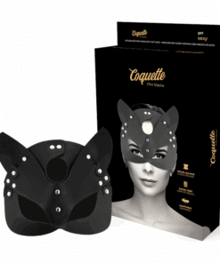 COQUETTE CHIC DESIRE - MASCARA CUERO VEGANO CON OREJAS DE GATO