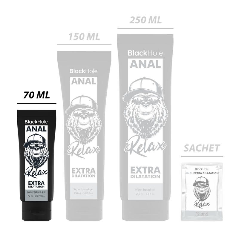 Alternative view of BLACK HOLE - GEL BASE AGUA DILATACIÓN ANAL 70 ML