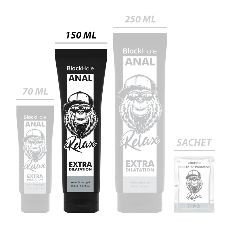 Alternative view of BLACK HOLE - GEL BASE AGUA DILATACIÓN ANAL 150 ML