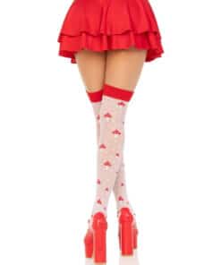Alternative view of LEG AVENUE - CALCETINES ALTOS CHAMPIÑONES ROJO/BLANCO